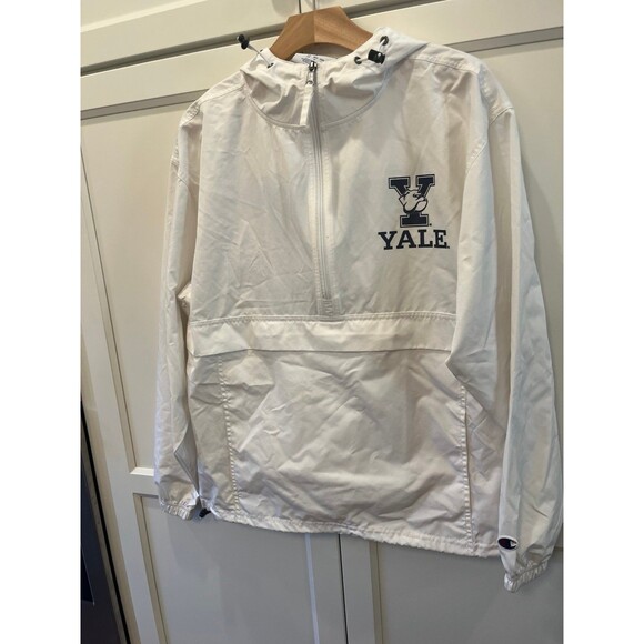 Yale Champion size small rain jacket Ivy League  sweatshirt hoodie windbreaker - Picture 1 of 5